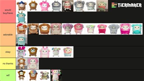 Squishmallow Bigfoots Tier List Maker - TierLists.com