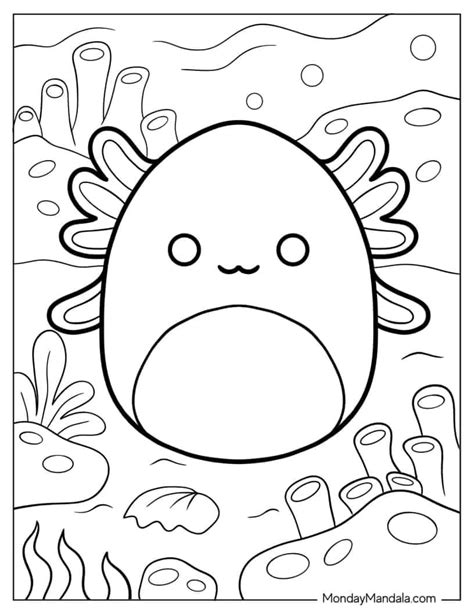 Squishmallow Coloring Pages Axolo