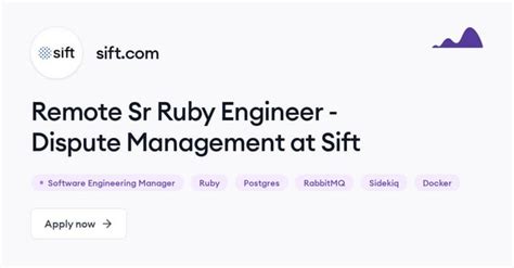 Sr Ruby Engineer - Dispute Management