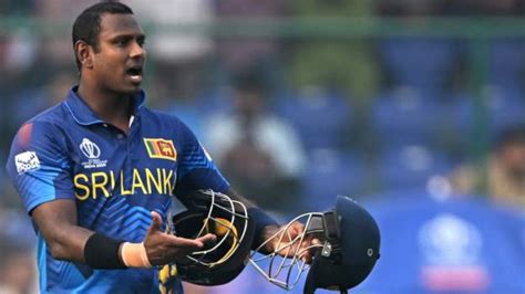 Sri Lanka’s Angelo Mathews becomes first batter to be timed out in international cricket