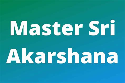 What is Master Sri Akarshana's net worth? Master Sri Akarshana is a British YouTube channel with over 1.70M subscribers. It …. 