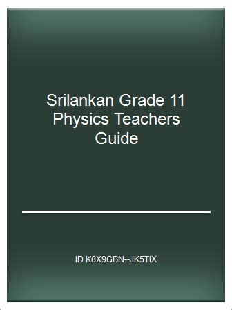 Srilankan grade 11 physics teachers guide. - Craftsman ys 4500 lawn tractor manual.