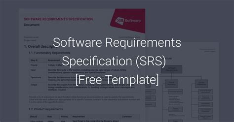 Srs Software Template