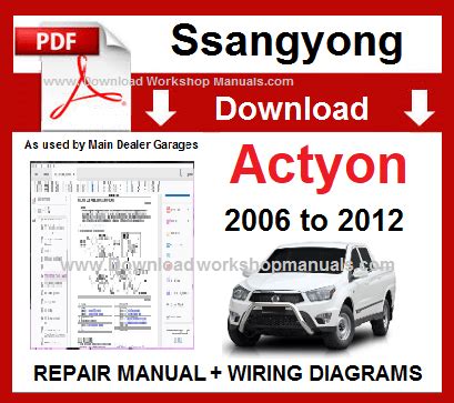 Ssangyong actyon car service repair manual 2006 2007 2008 2009 download. - Siguiendote a ti, luz de la vida.