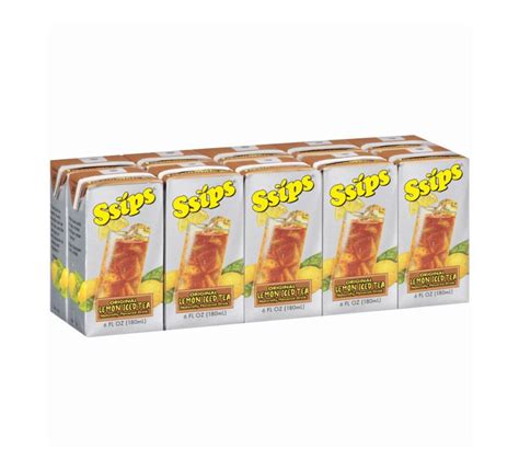 Dec 14, 2011 · Juice and Drink Questions: ... How much caffeine is in Ssips Lemon Iced Tea? 21-29mg per serving. 4. What is the source of the water used to reconstitute ... All juice and juice box products have only nut-free ingredients and are …. 