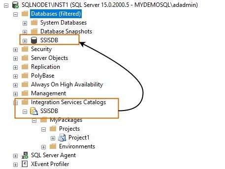Ssis add password to package.  This will create the SSISDB catalog, SSISDB database, a login...