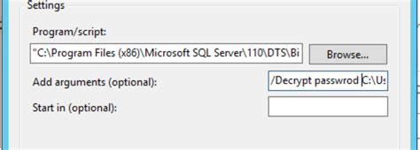 Ssis add password to package. .  ...
