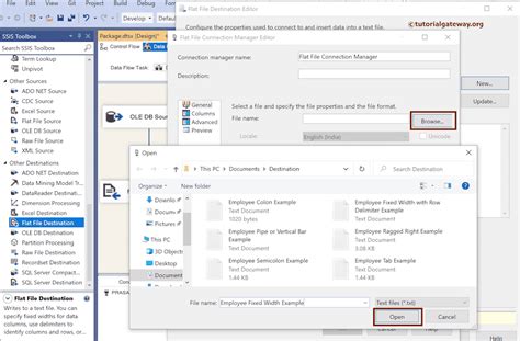 Ssis export to fixed width text file.  Then after click on modify Now, I...