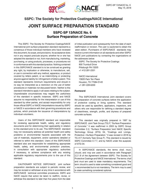 Sspc standards pdf. The joint surface preparation standards by NACE Internationa...