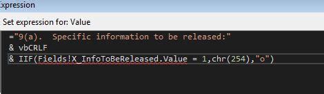 Ssrs change font in expression.  The field1 value will change depending on the multiple scenario...