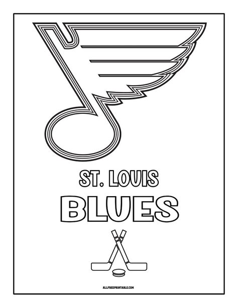 St Louis Blues Coloring Shee