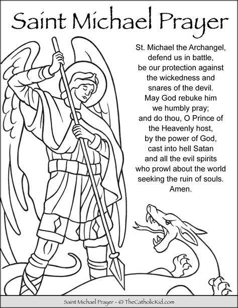 St Michael Coloring Pages