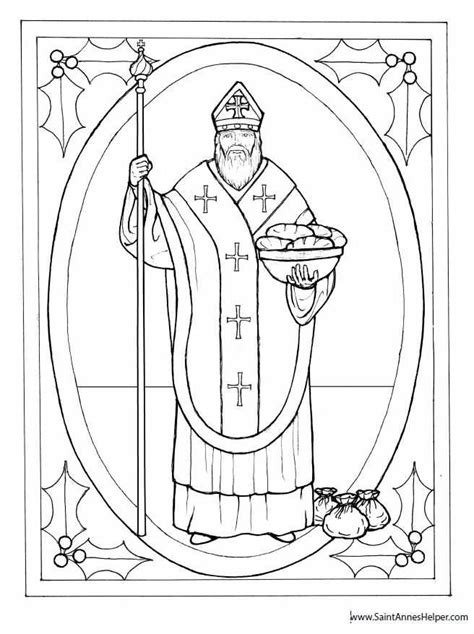 St Nicholas Coloring Shee