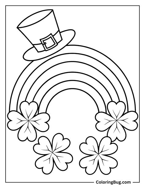 St Patricks Day Rainbow Coloring Pages