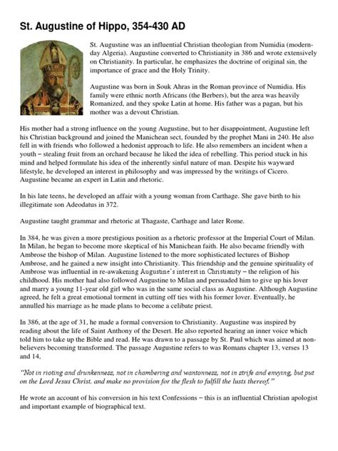 St augustine biography pdf