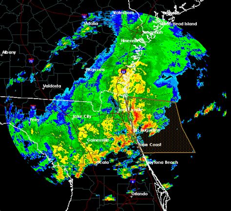 Satellite and Doppler radar images for Saint Augustine, FL. °F