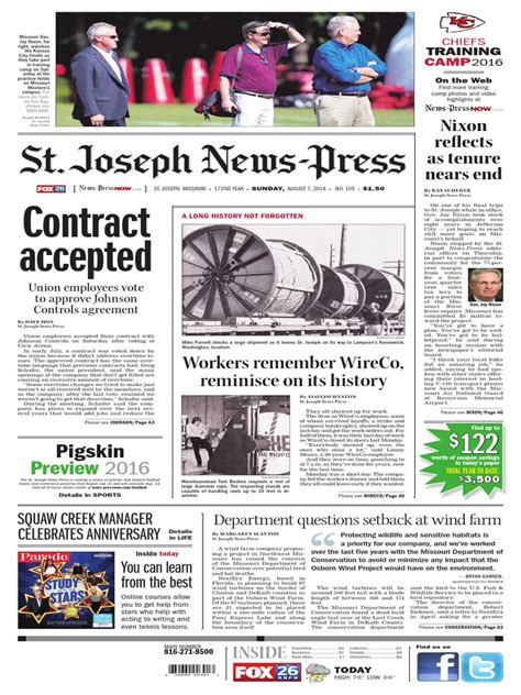 St joseph news press arrests today. Aug 4, 2023 · Saint Joseph, MO (64501) Today. Plentiful sunshine. Hot. High 94F. Winds S at 10 to 15 mph.. 