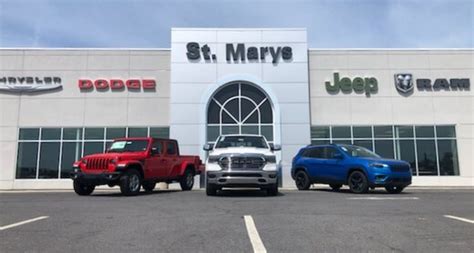 St marys chrysler. Plenty of used Vehicles available at St. Marys Ford in St. Marys. Service Appointment. St. Marys Ford. 555 Queen Street West, St. Marys, ON, N4X 1C1. ... Used Ford in St. Marys 12; Used Chrysler in St. Marys 1; Used Dodge in St. Marys 1; Used GMC in St. Marys 1; Used Grand Design in St. Marys 1; Used Redwood RV in St. Marys 1; 