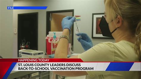 St. Louis County officials discussing back-to-school vaccination program today