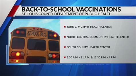 St. Louis County promoting back to school vaccination clinics