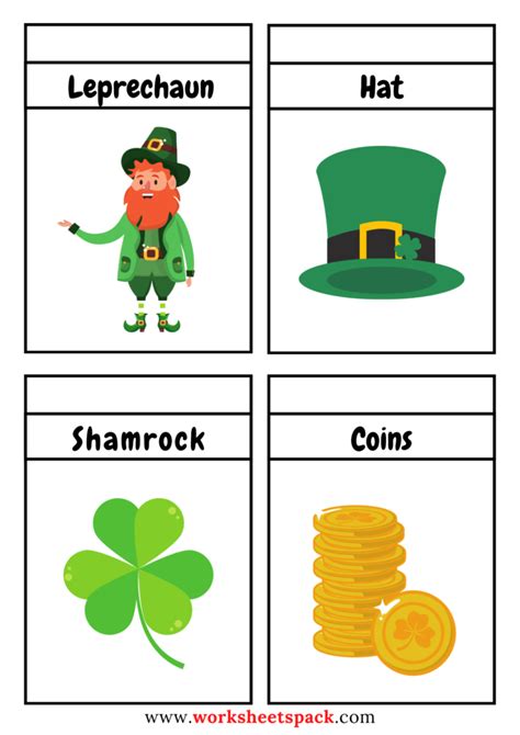 St. Patrick Day Flash Cards Teaching Resources TPT