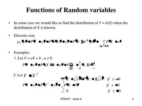 Sta347 uoft.  Random variables/vectors; independence, conditional expectat...