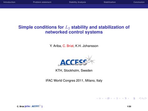 Stability And Stabilization Of Networked Control Systems