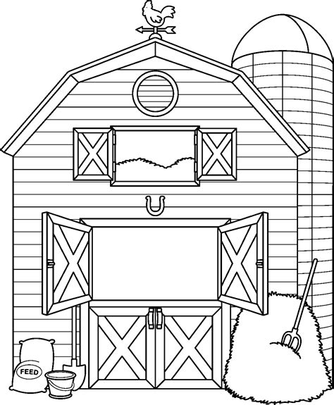 Stable Clipart Black And White