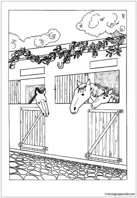 Stable Coloring Page Coloring Pages