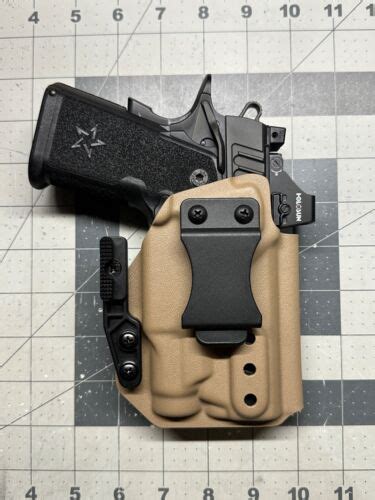 Staccato cs holster with light. This is our “More Discreet” IWB Kydex Holster made for the Staccato CS (3.5″). It is also open ended so that it can accept threaded barrels and compensators. This holster is black in color and made for right handed shooters. There are four points of adjustable retention and comes equipped with Discreet Carry Concepts Monoblock Gear Clip ... 