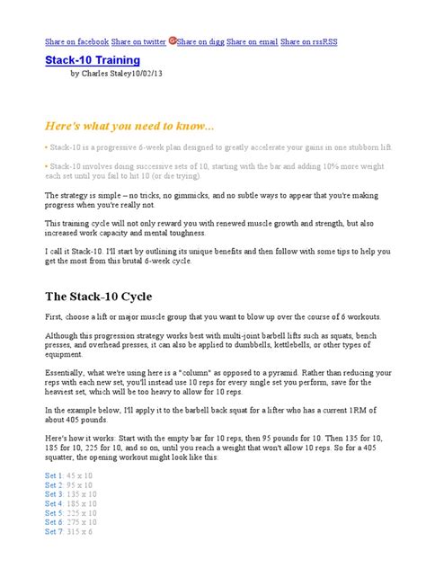 Stack 10 Training
