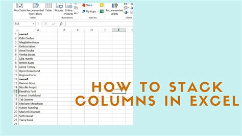 Stack Multiple columns into one columns in excel vba