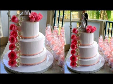 Stacking 3 tier cake tutorial 001 - YouTube