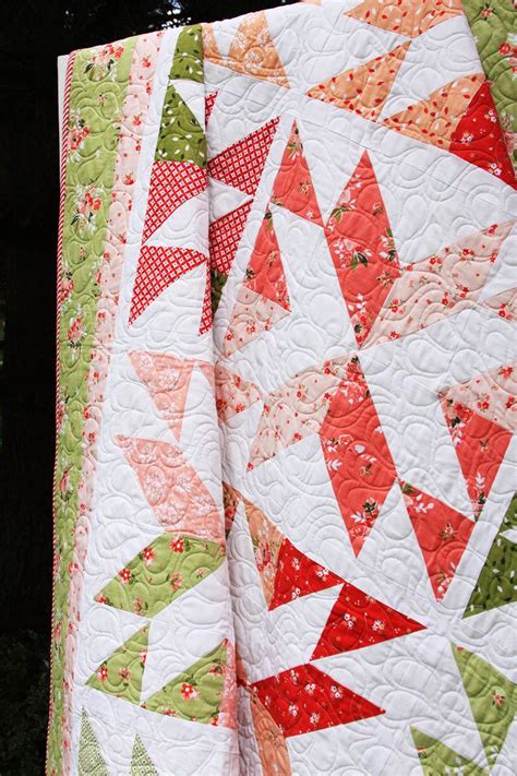 Stacking Stars Quilt Pattern in Summer Blush Fabrics
