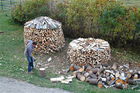 Stacking firewood. Here is how to do it: Choose the size of your rack in advance – 16 feet, 8 feet, or 4 feet. These will be your rack's horizontal length. When going to your local depot to buy 2×4's, have them cut the wood in the store. You must have 2×4's cut in half for your verticals (4-foot verticals). The height of your rack will be 4 feet. 