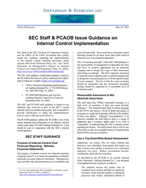 Staff Guidance PCAOB - Default