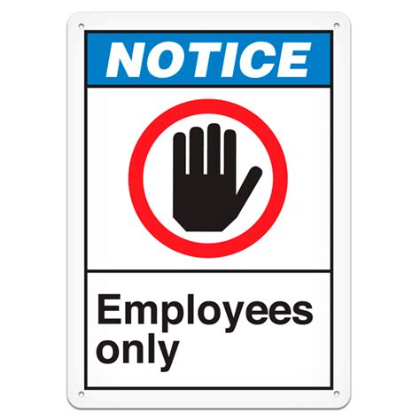 Staff Only Sign GJ Plastics health and safety signage