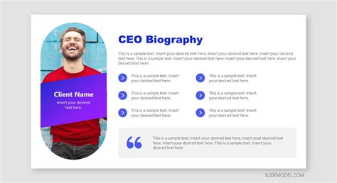 Staff biography for website examples
