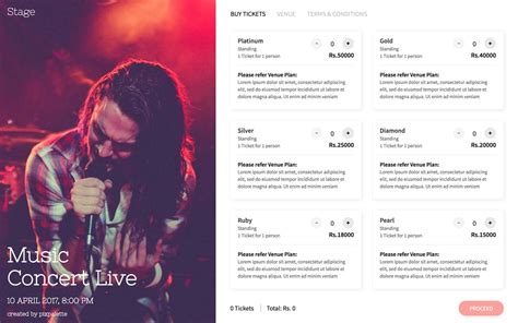 Stage Event Ticket Selling Html Template Designhooks