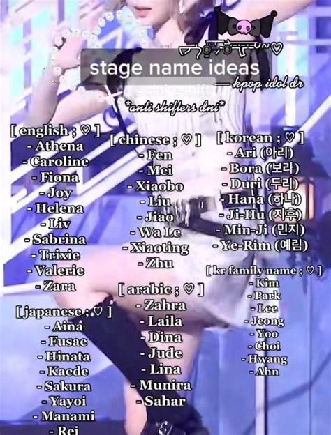 Stage Mames Ideas (Male ver) ... Singer. Hyeri. Aaliyah. kpop stage names to #script. #shifting #kpop #tiktok #kpoptiktok #dr #kpopdr #shifting #shiftlixia #starlixia #kpopshifting #soscenarios #kpopthingstoscript #scripting #kpopscripting #notion #notionscripts #significantother. shiftlixia.. 