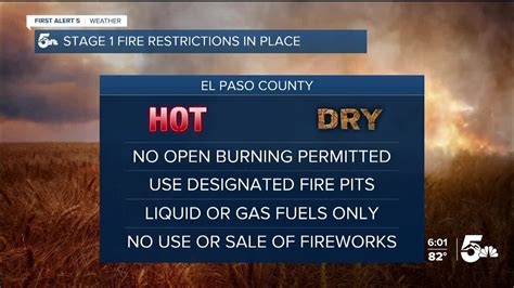 Stage one fire restrictions issued for El Paso County - KOAA