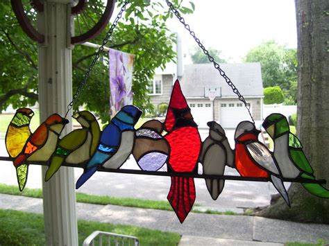 Stained Glass Birds on a Wire - Pinterest