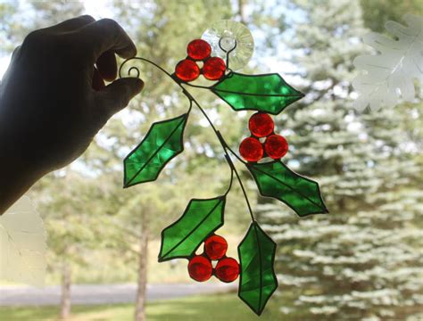 Stained Glass Holly - Etsy UK