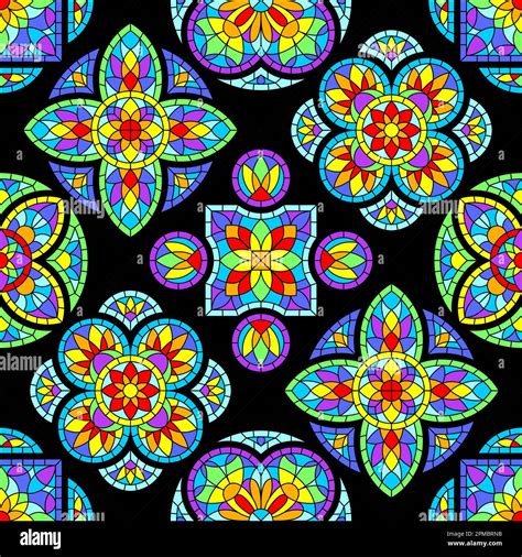 Stained Glass Medieval Patterns