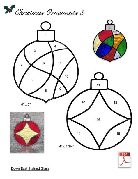 Stained Glass Patterns For Free Glass Pattern 054 Christmas