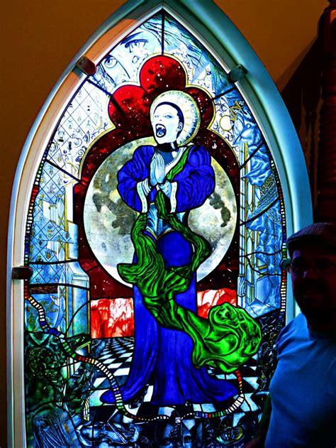 Stained Glass Window Gothic Haunted Eerie Classic Yoga Leggings