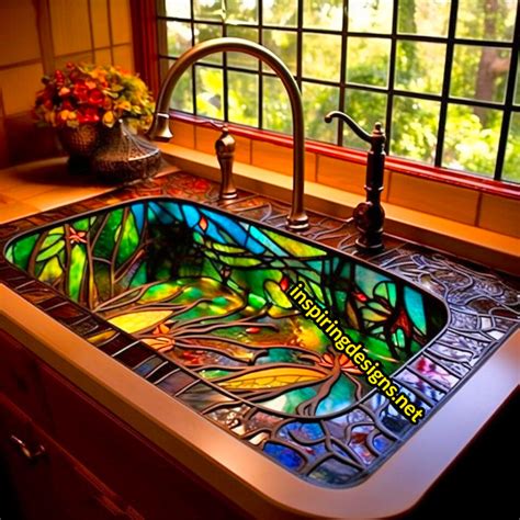 Stained glass kitchen sinks. Check out our stained glass sink selection for the very best in unique or custom, handmade pieces from our shops. 