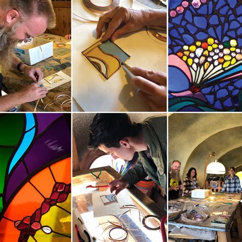 Stained glass studio classes.  Students may choose any size and style of ...