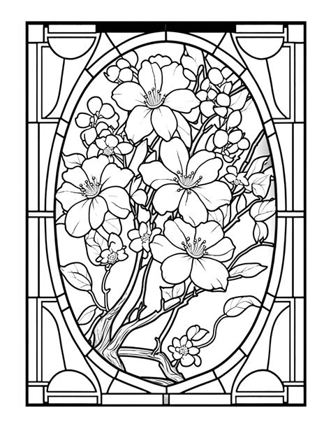 Read Stained Glass Coloring Book Flower Designs By Creative Coloring