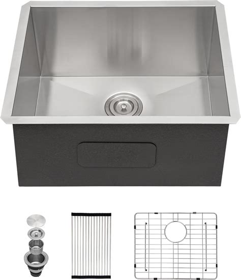 Stainless steel laundry sink undermount.  Features include adjustable l...